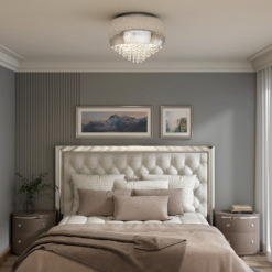 Lucande Elinara -kristallikattovalo, 5-lamppuinen