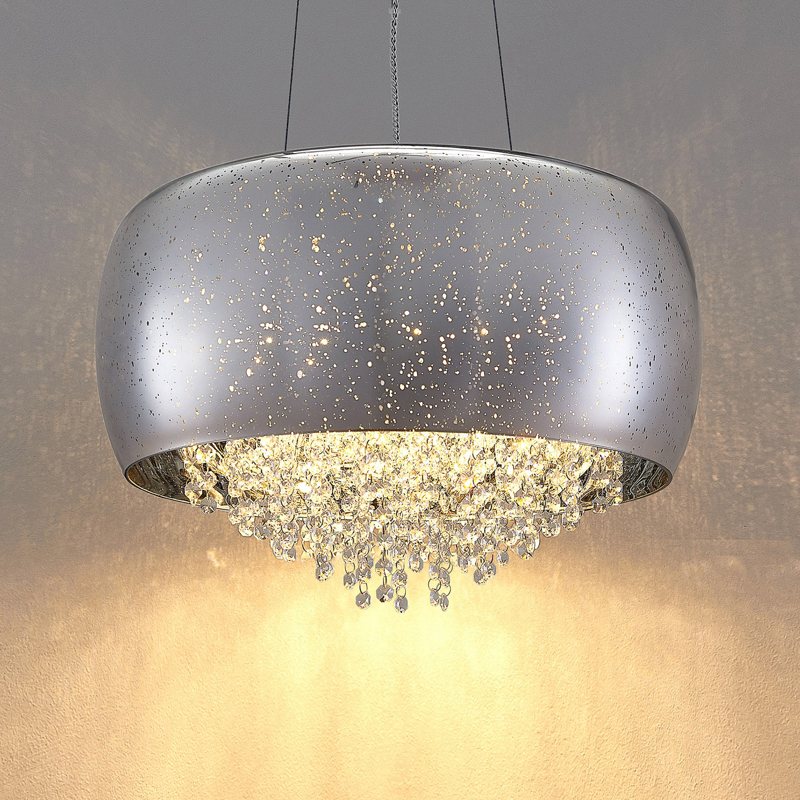 Lucande Elinara -kristalliriippuvalaisin, Kromi - Image 3