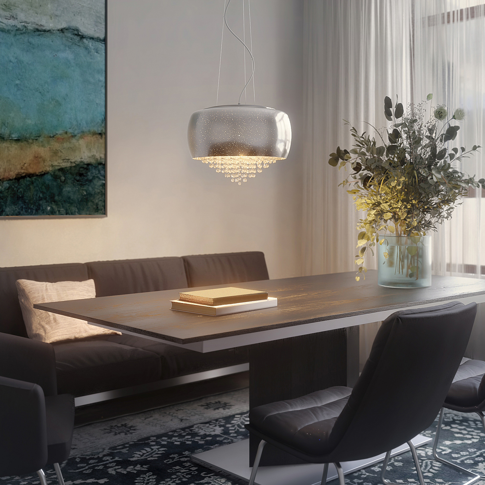 Lucande Elinara -kristalliriippuvalaisin, Kromi