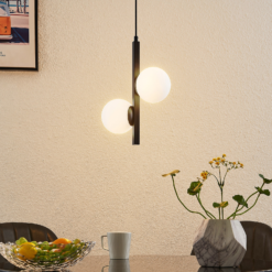 Lucande Emarin -riippuvalaisin Lasia, 2-lamppuinen