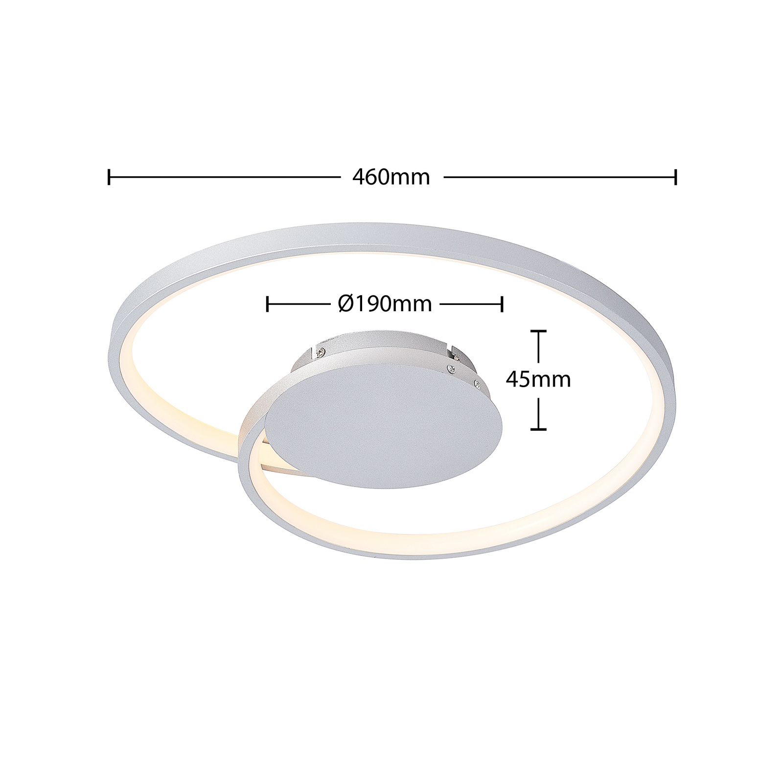 Lucande Enesa -LED-kattovalaisin, Pyöreä - Image 5
