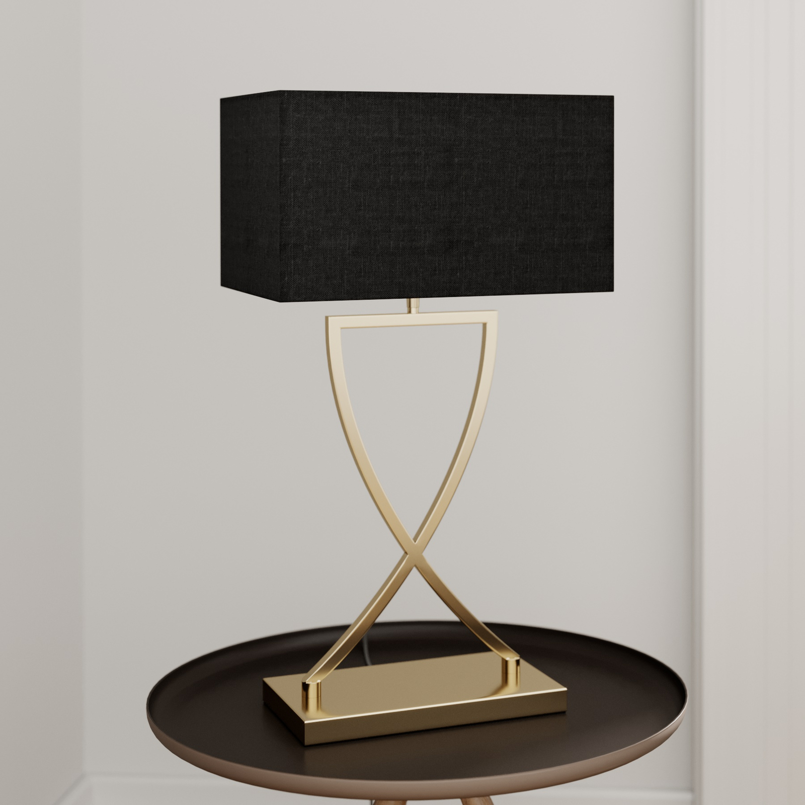 Lucande Evaine Pöytävalaisin, Messinki, Musta - Image 2