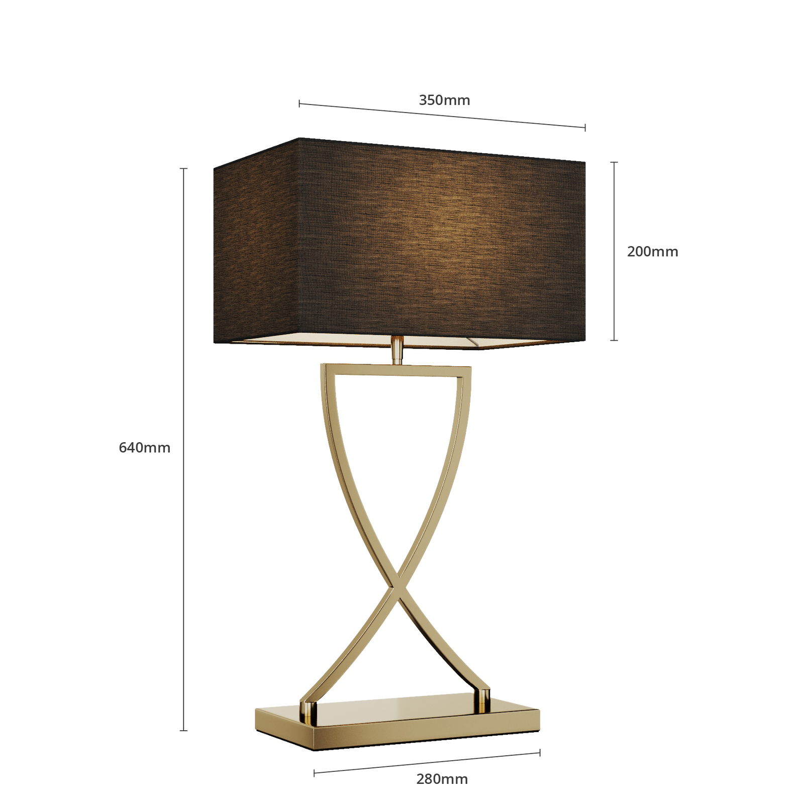 Lucande Evaine Pöytävalaisin, Messinki, Musta - Image 6