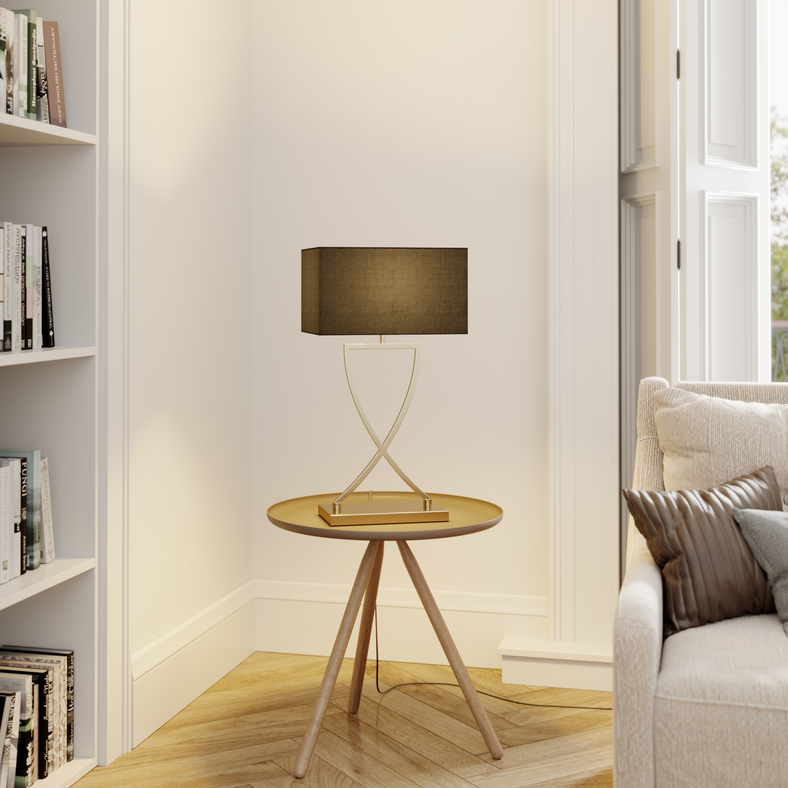 Lucande Evaine Pöytävalaisin, Messinki, Musta