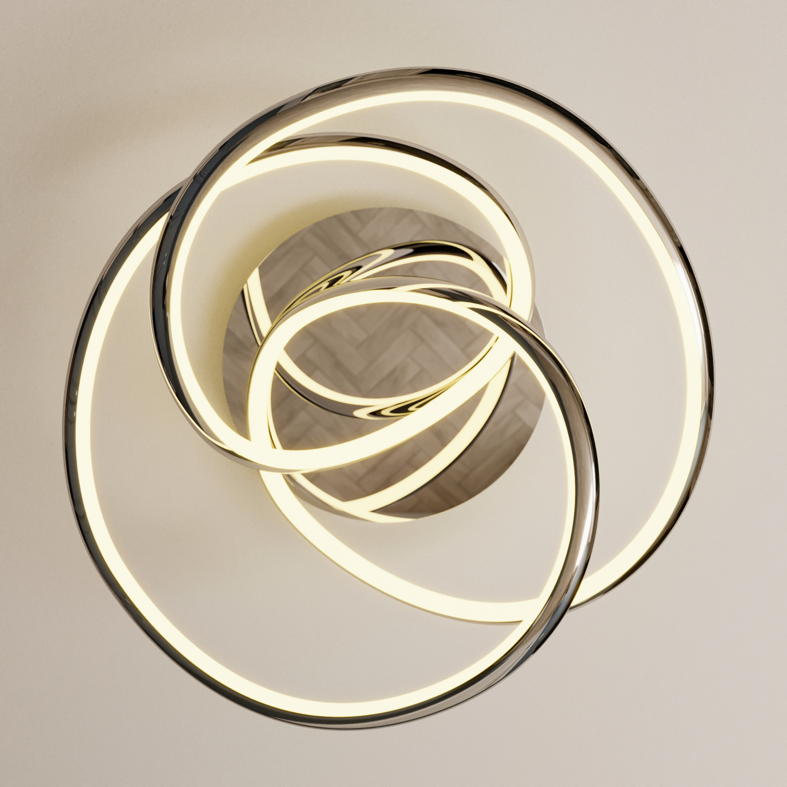 Lucande Fluxus -LED-kattovalo, 3-port. Himmennys - Image 8