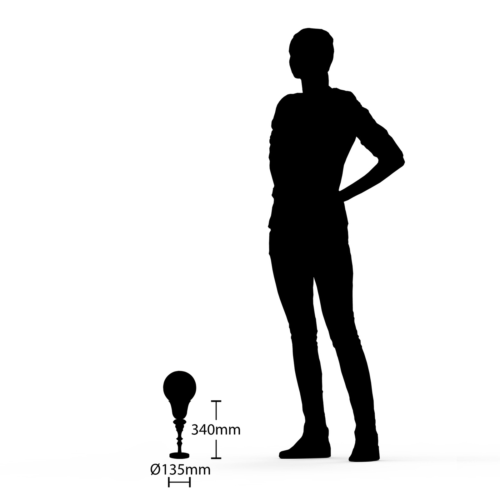 Lucande Gesja -pöytälamppu, Musta - Image 6