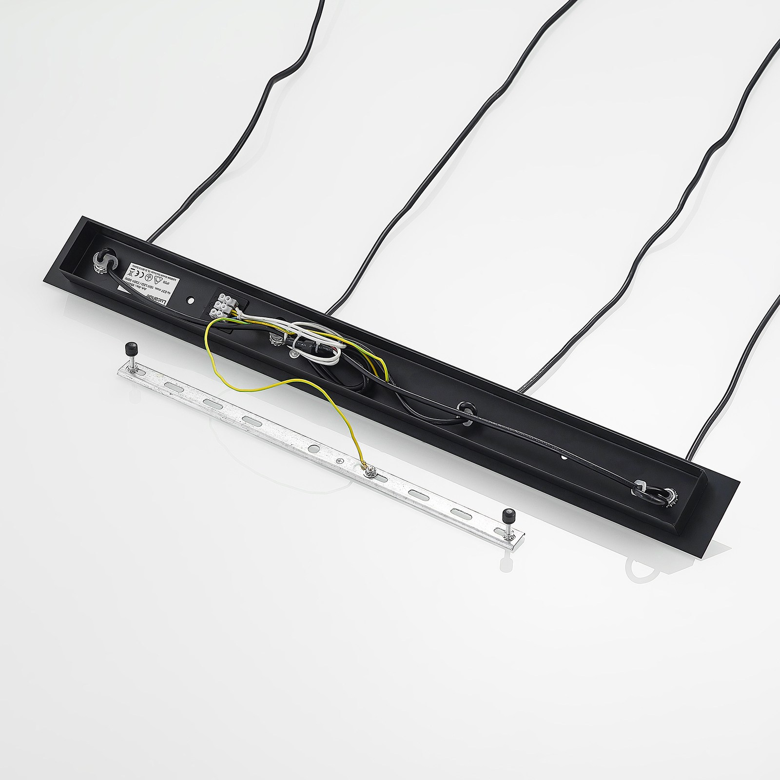 Lucande Gesja-riippuvalo 4-lamppuinen, Pitkä Musta - Image 8