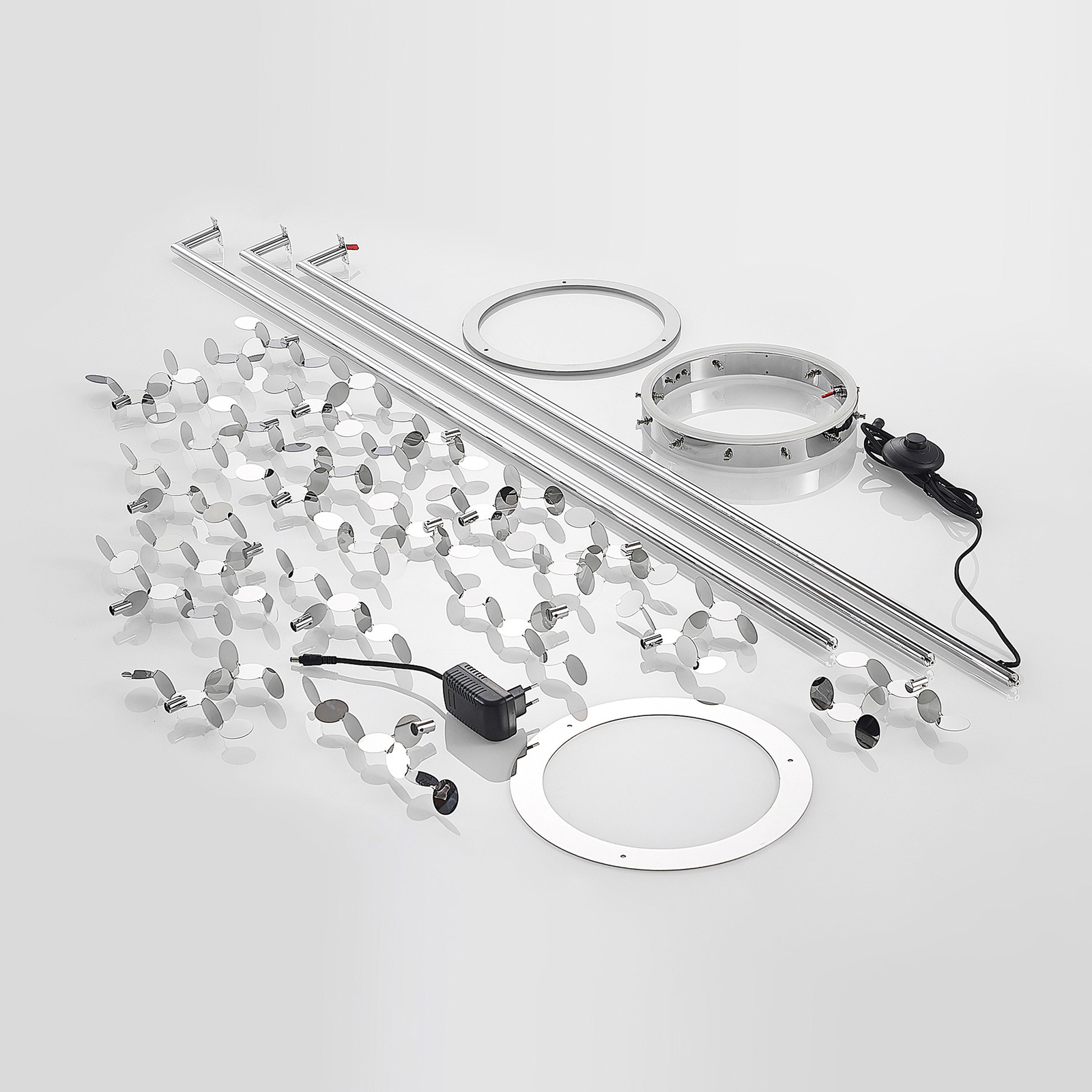 Lucande Glimmo -LED-lattiavalaisin, Kromi - Image 8