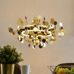 Lucande Glimmo -LED-riippuvalaisin Musta, Messinki