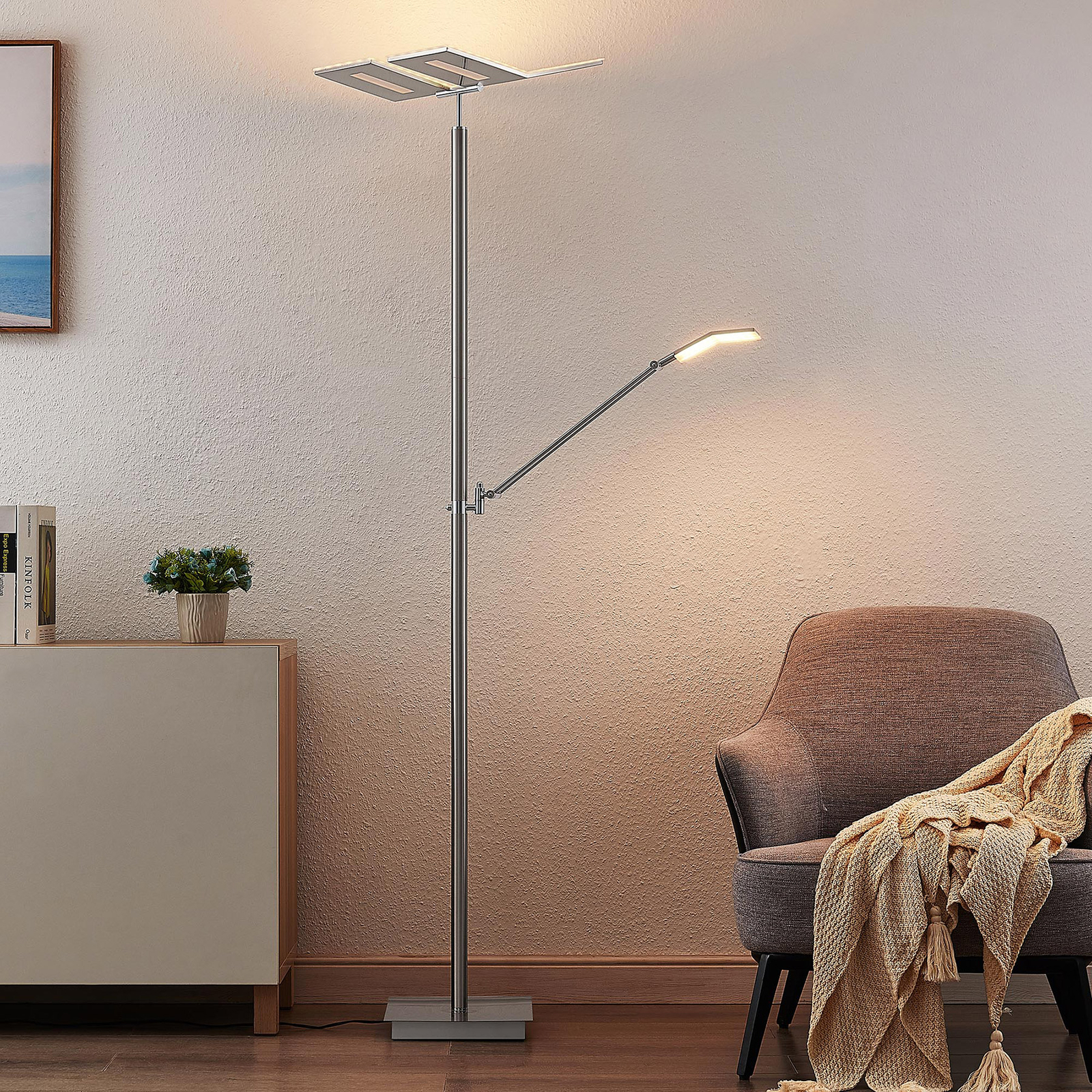 Lucande Hadlee -LED-lattiavalo, Nikkeli - Image 9