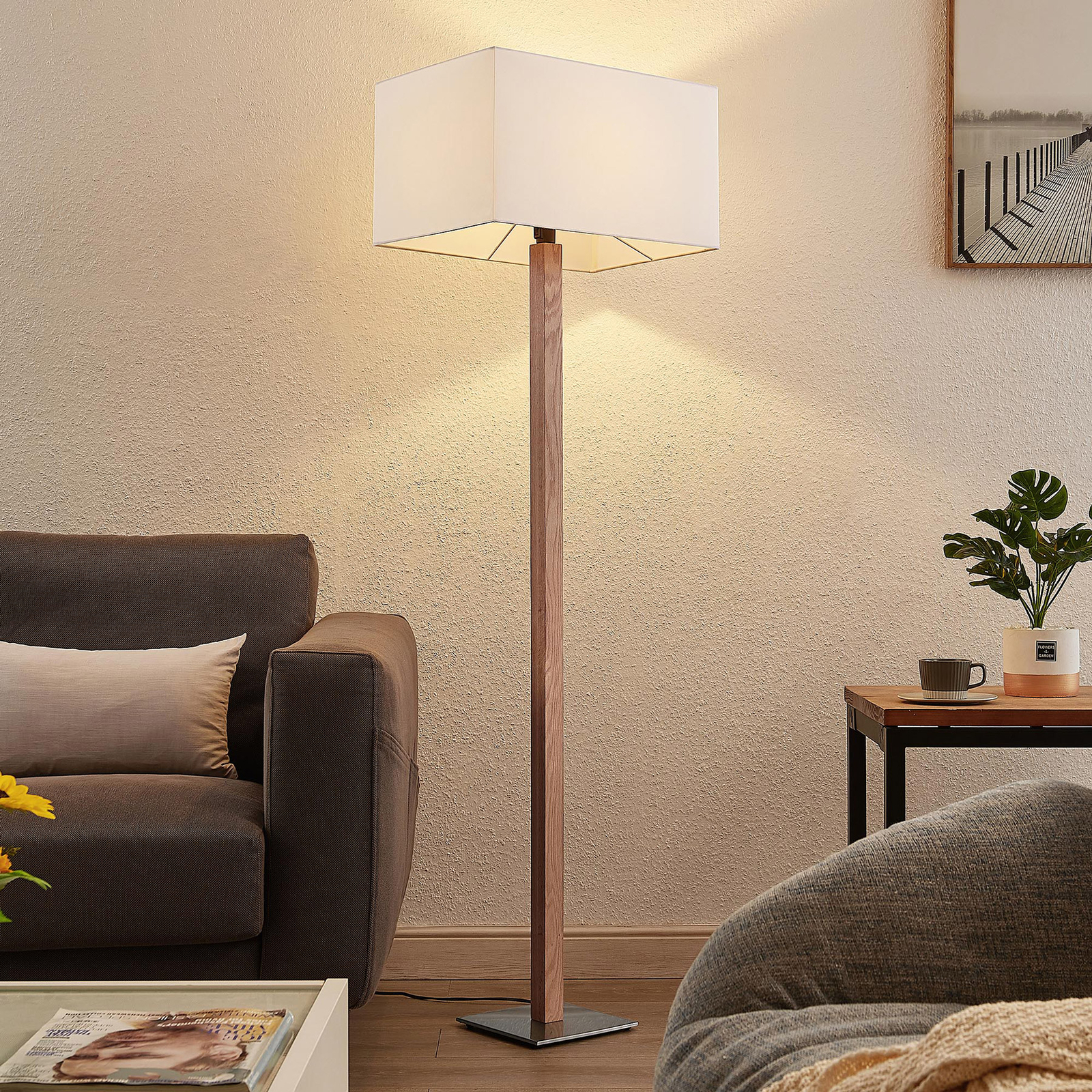 Lucande Heily -lattiavalo, Kulmikas, Valkoinen - Image 9