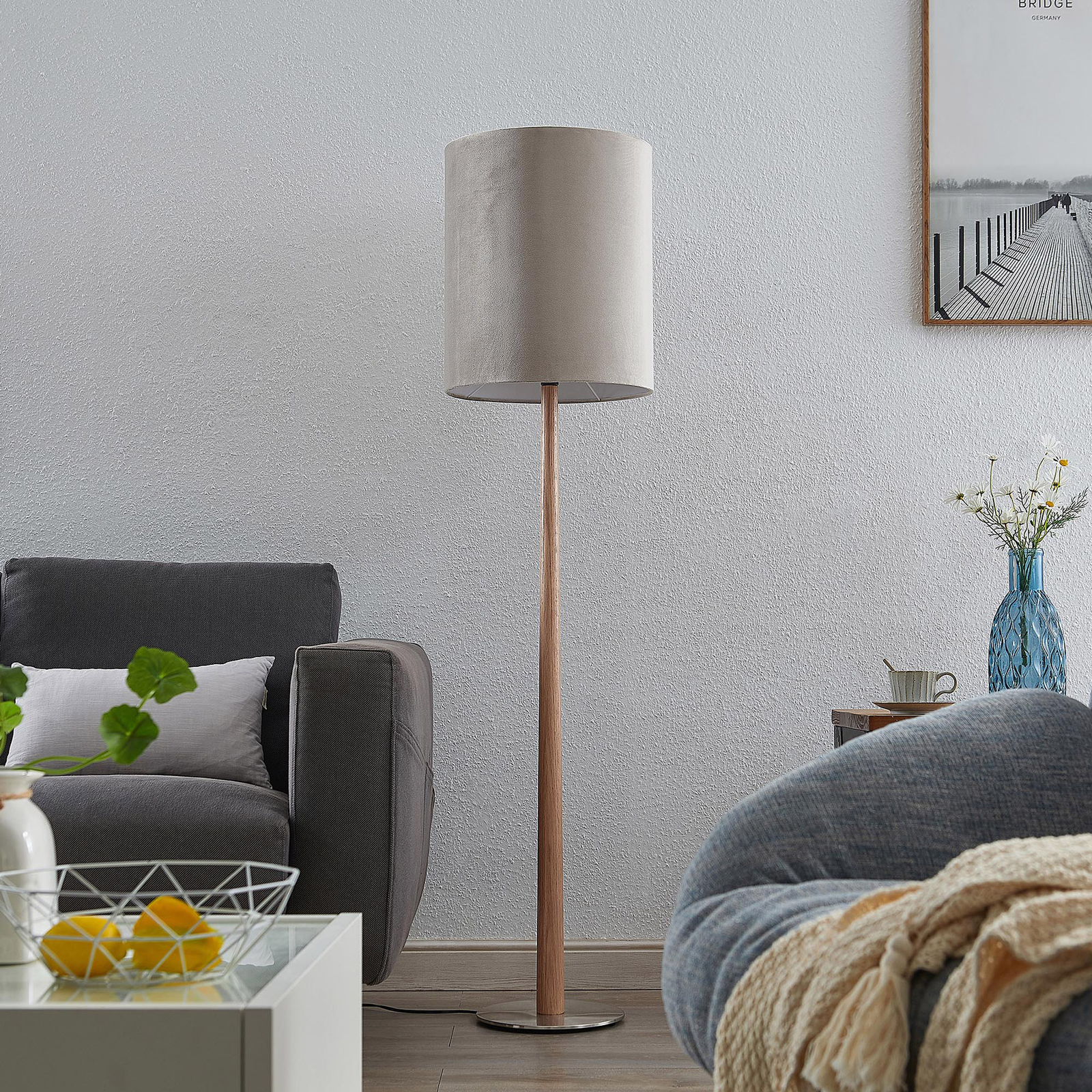 Lucande Heily -lattiavalo, Lieriö, 45 Cm, Harmaa