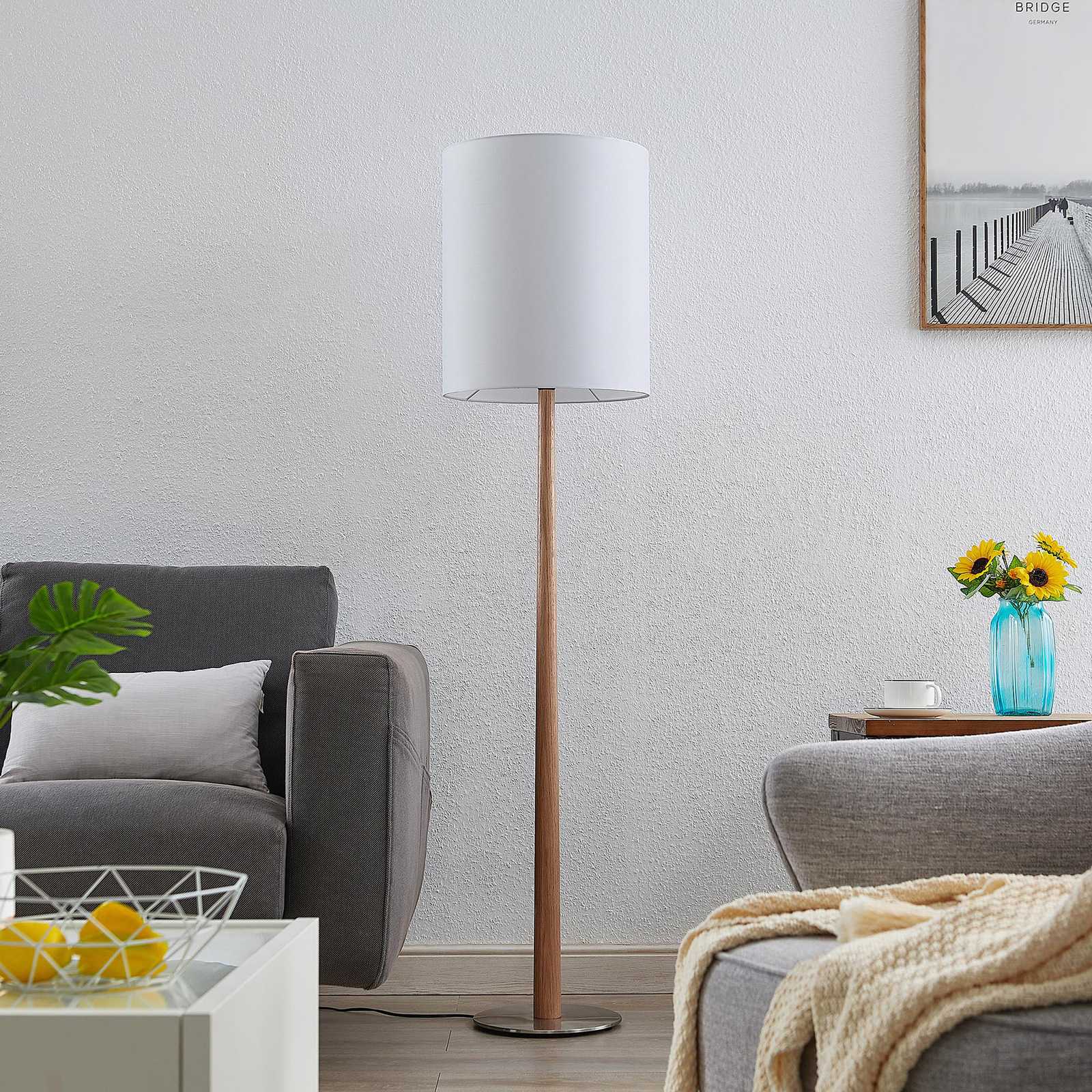 Lucande Heily-lattiavalo, Lieriö, 45 Cm, Valkoinen