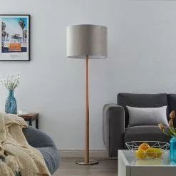 Lucande Heily-lattiavalo Puuta Pyöreä 35cm Harmaa