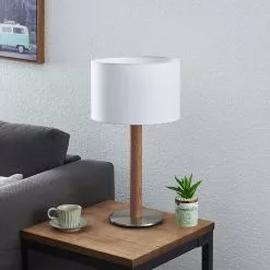 Lucande Heily -pöytälamppu Lieriö, 21cm, Valkoinen