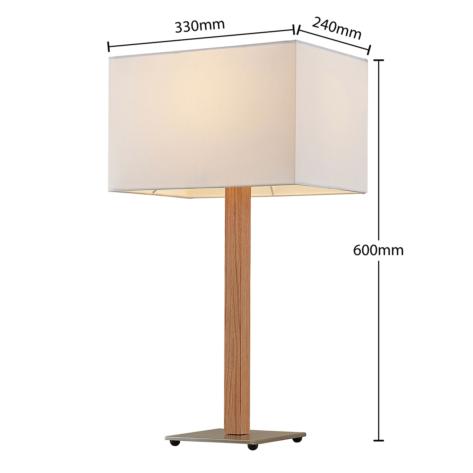 Lucande Heily -pöytävalaisin, Kulmikas, Valkoinen - Image 3