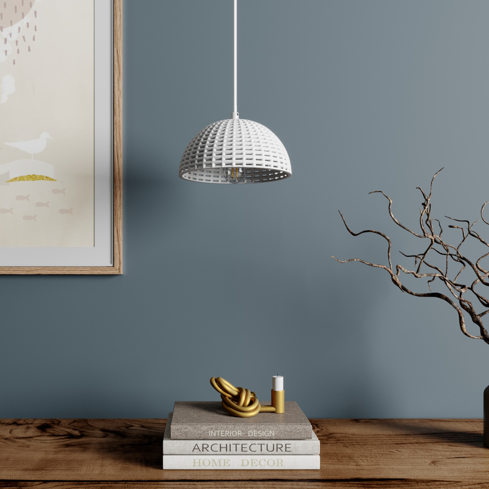 Lucande Herdis -riippuvalo Kipsiä, Ø 20 Cm - Image 2