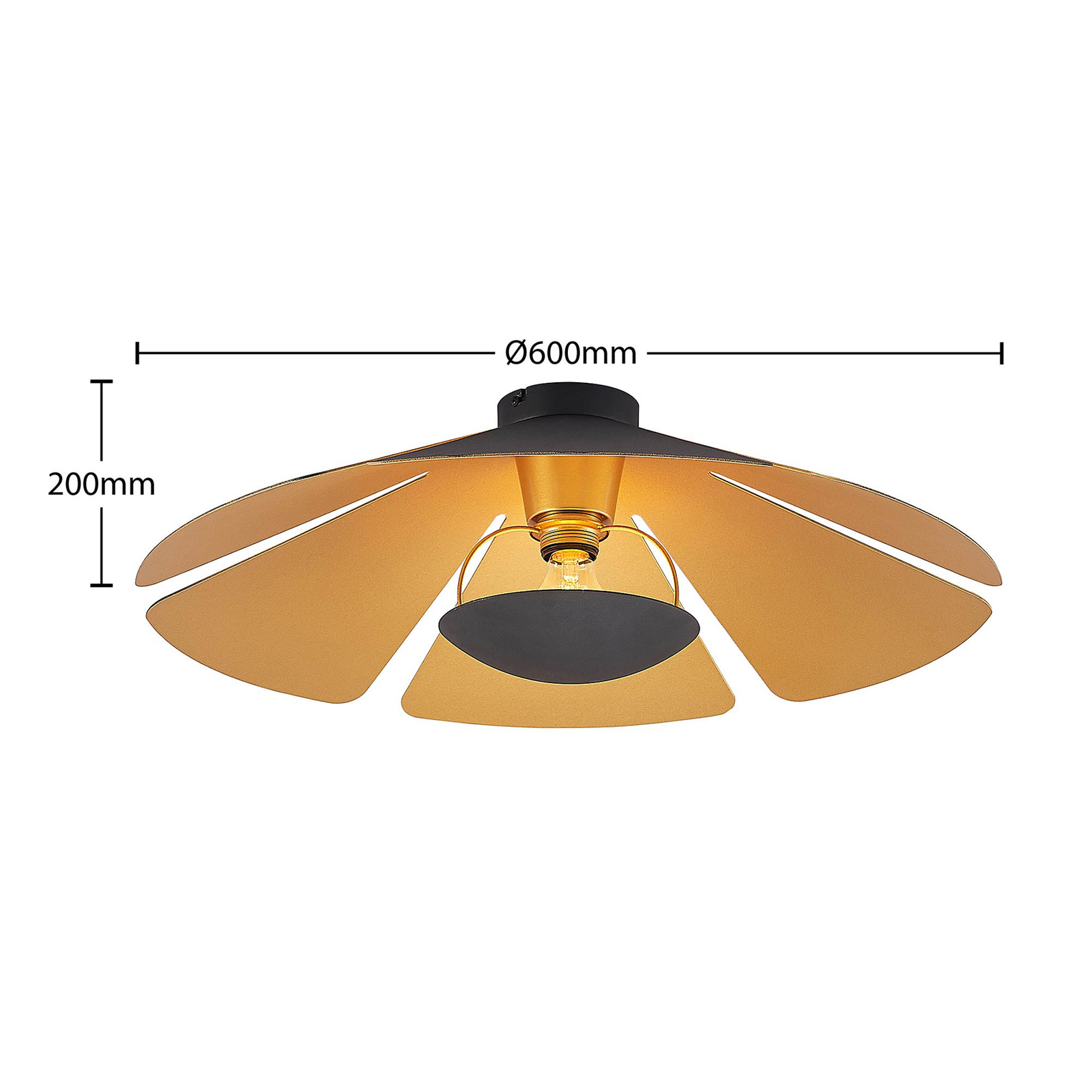 Lucande Jemmily-kattovalaisin, 1-lamppuinen Pyöreä - Image 4