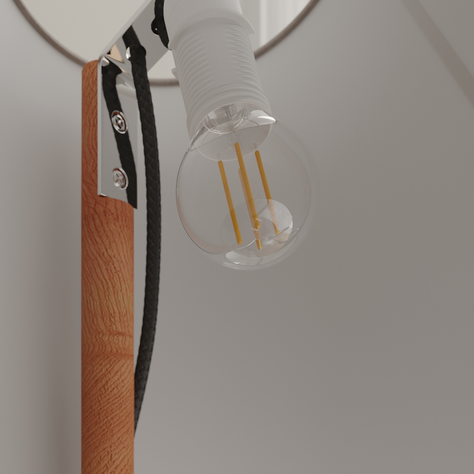 Lucande Jinda -seinälamppu, Puurunko, Sametti - Image 3