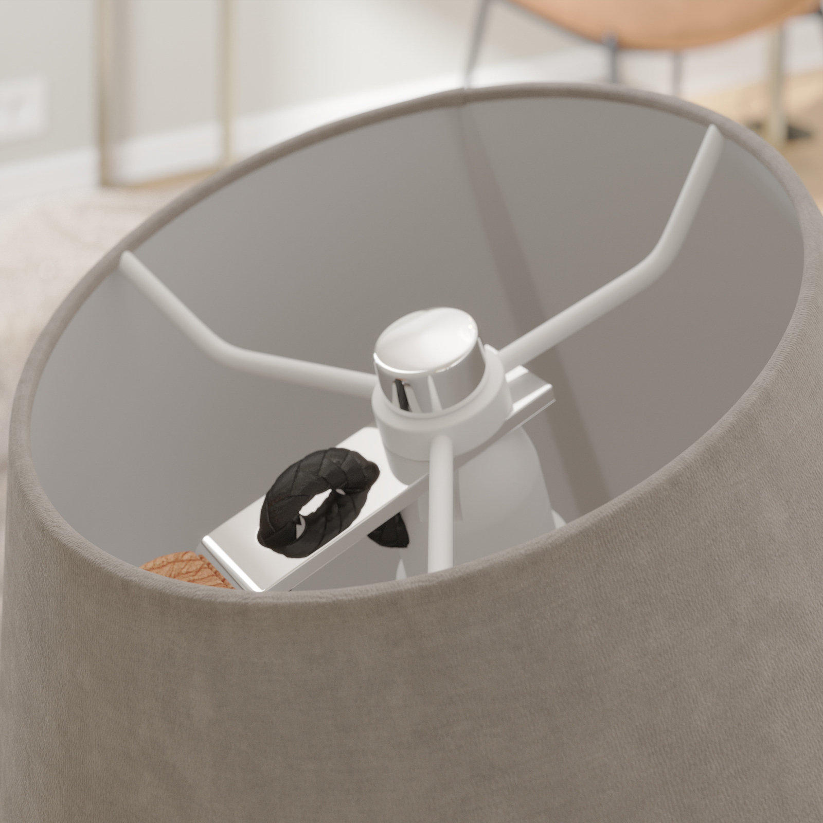 Lucande Jinda -seinälamppu, Puurunko, Sametti - Image 4