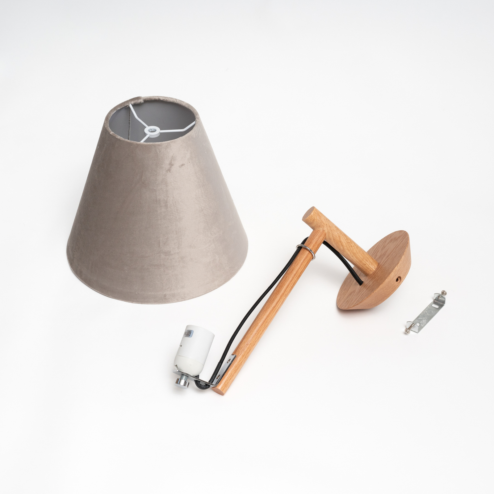 Lucande Jinda -seinälamppu, Puurunko, Sametti - Image 7