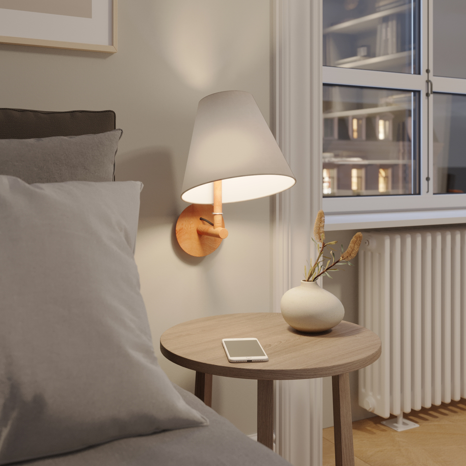 Lucande Jinda -seinälamppu, Puurunko, Sametti