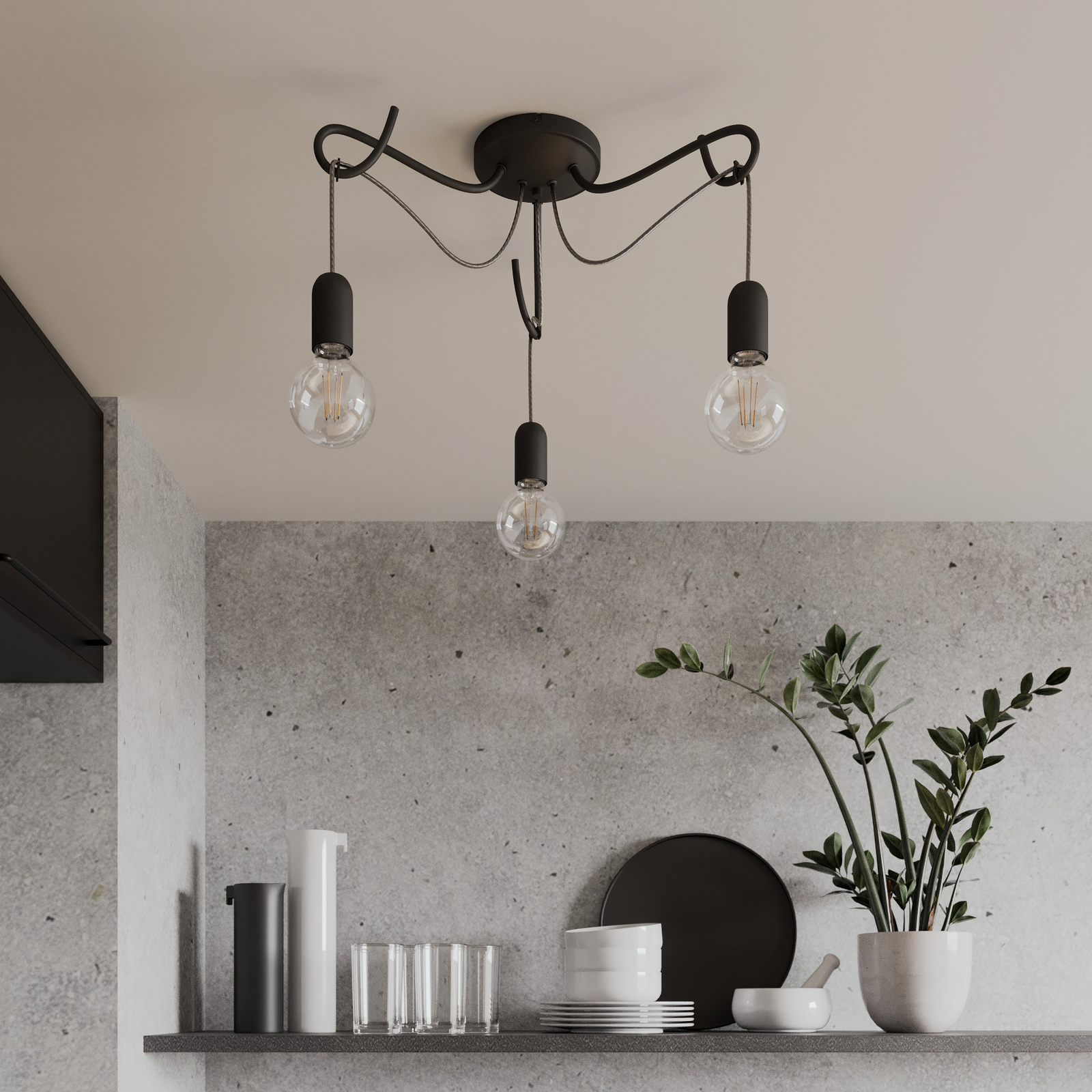 Lucande Jorna -kattovalaisin, 3-lamppuinen - Image 2