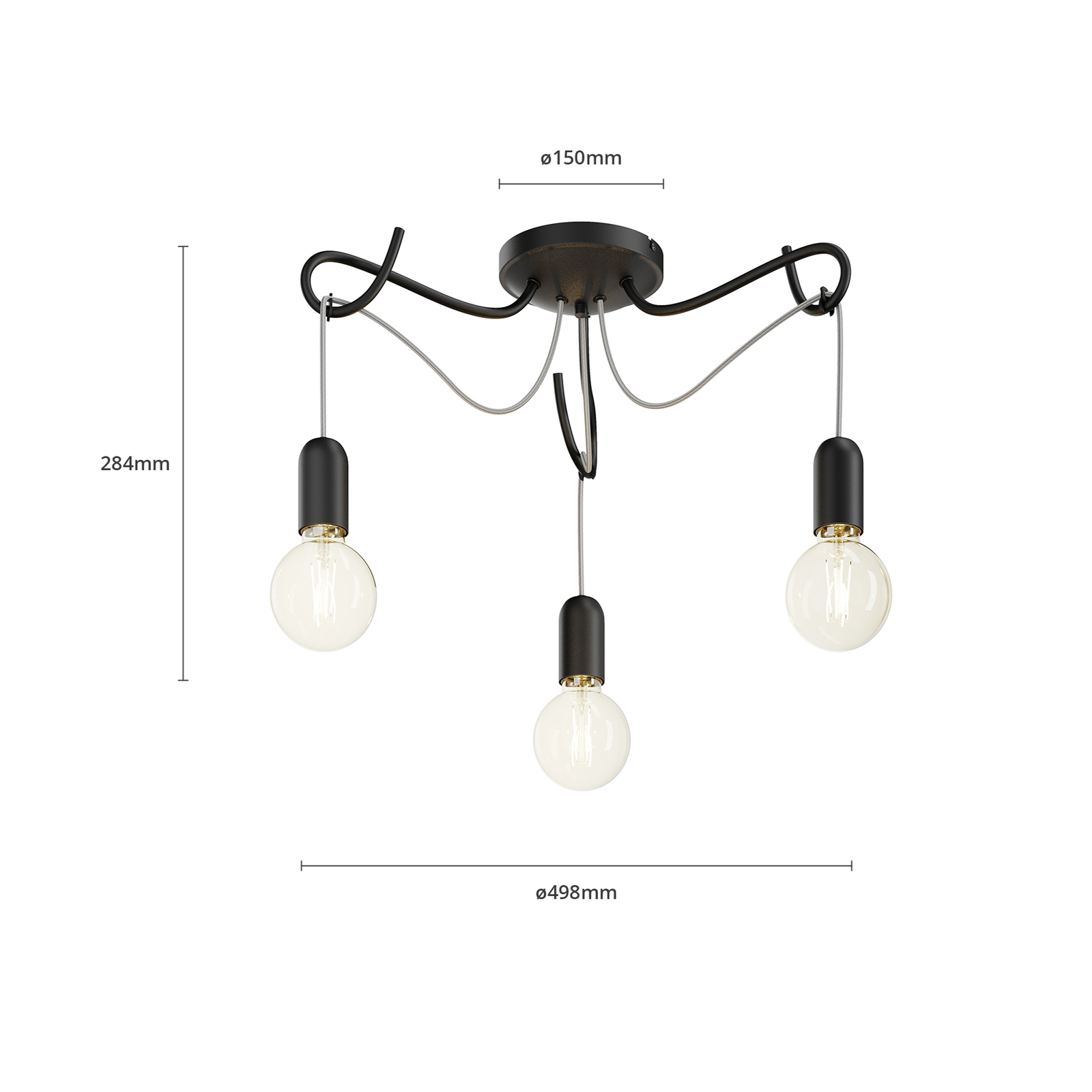 Lucande Jorna -kattovalaisin, 3-lamppuinen - Image 6