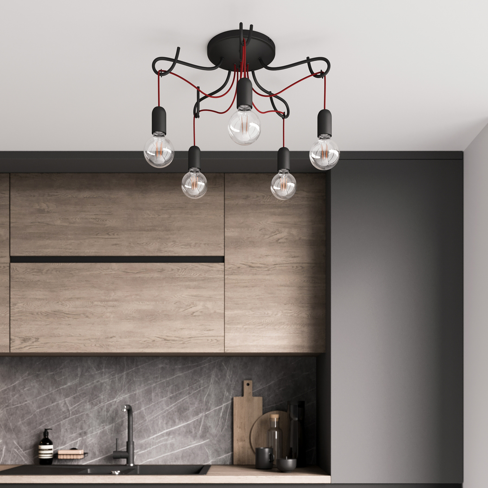 Lucande Jorna -kattovalaisin, 5-lamppuinen - Image 2