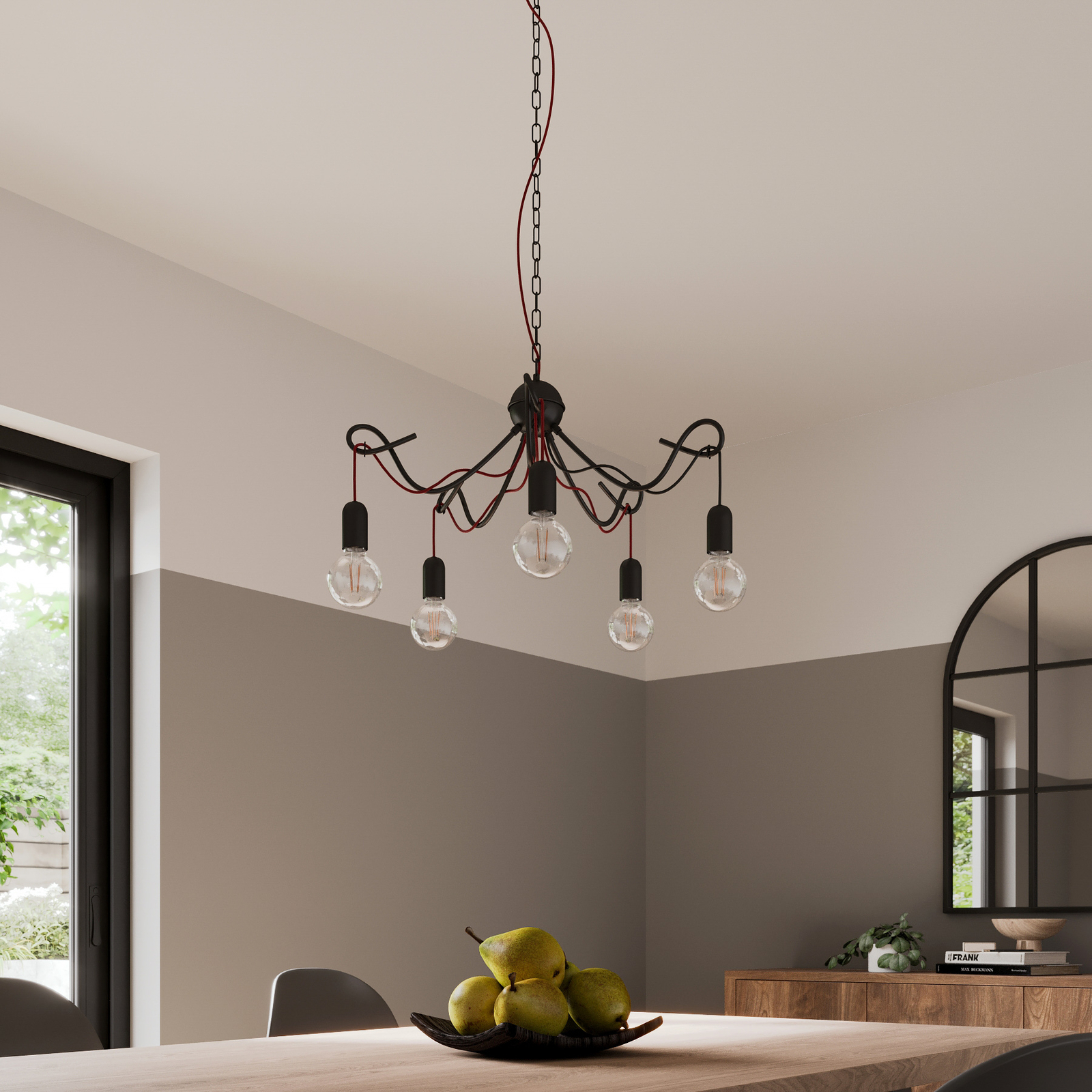 Lucande Jorna -riippuvalo, 5-lamppuinen - Image 2