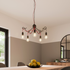 Lucande Jorna -riippuvalo, 5-lamppuinen