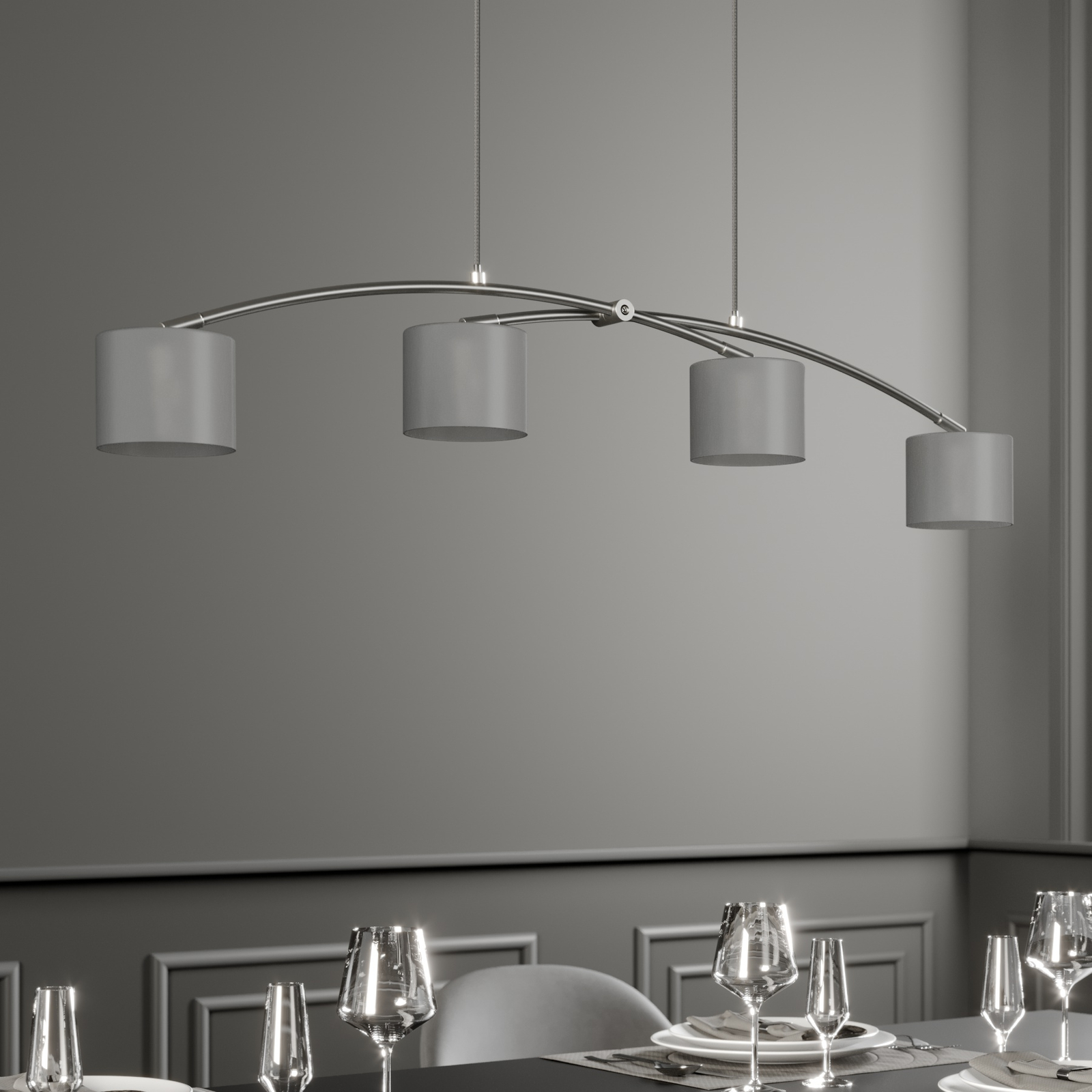 Lucande Juljana -riippuvalo, 4-lamp., Lasi - Image 2