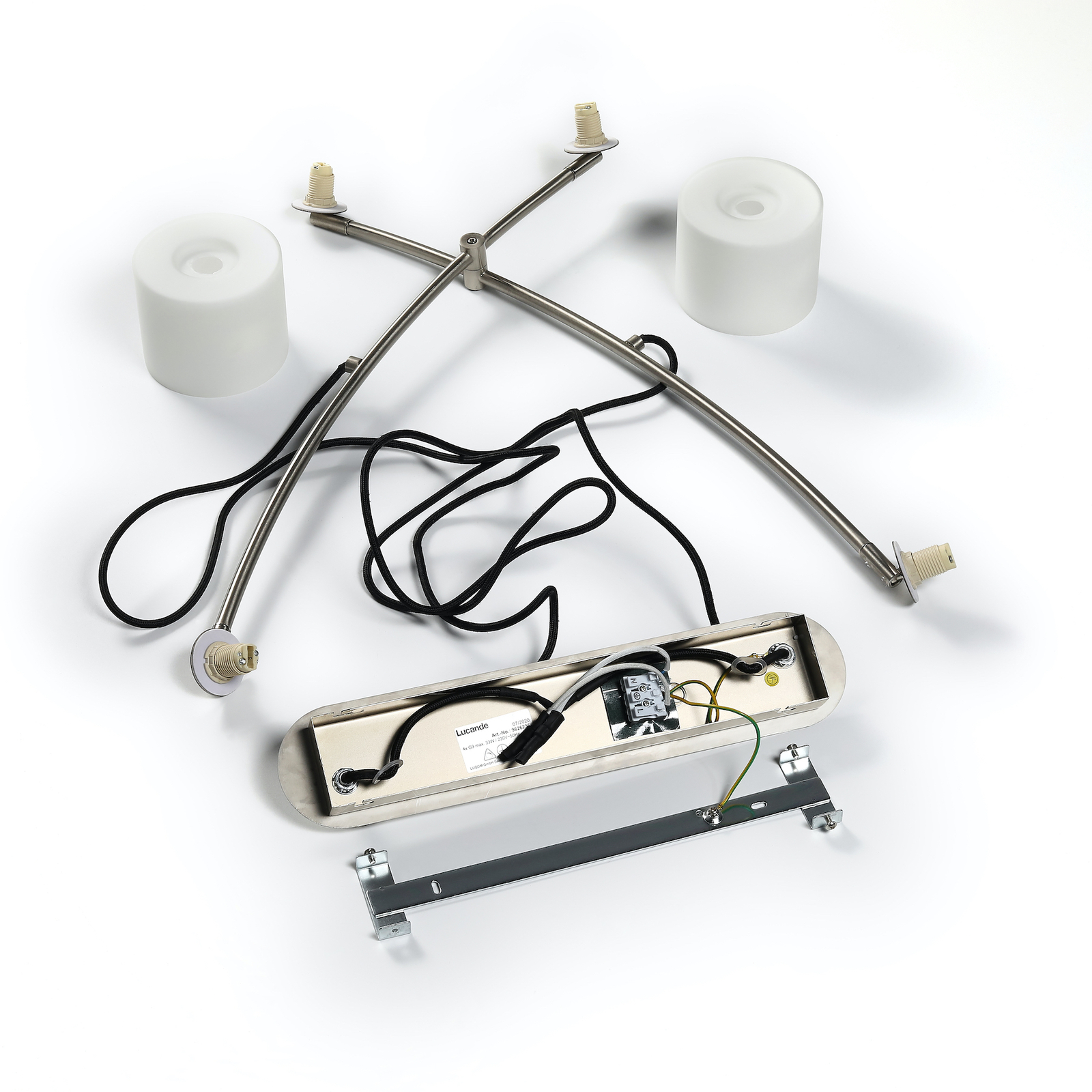 Lucande Juljana -riippuvalo, 4-lamp., Lasi - Image 7