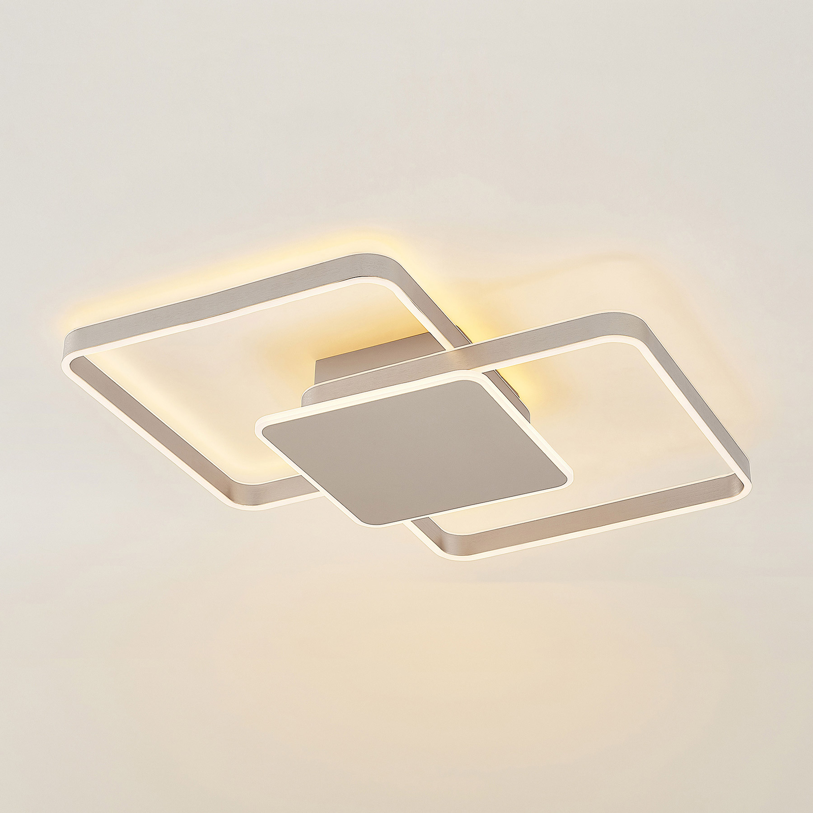 Lucande Kadira -LED-kattovalaisin 70 Cm, Nikkeli - Image 5