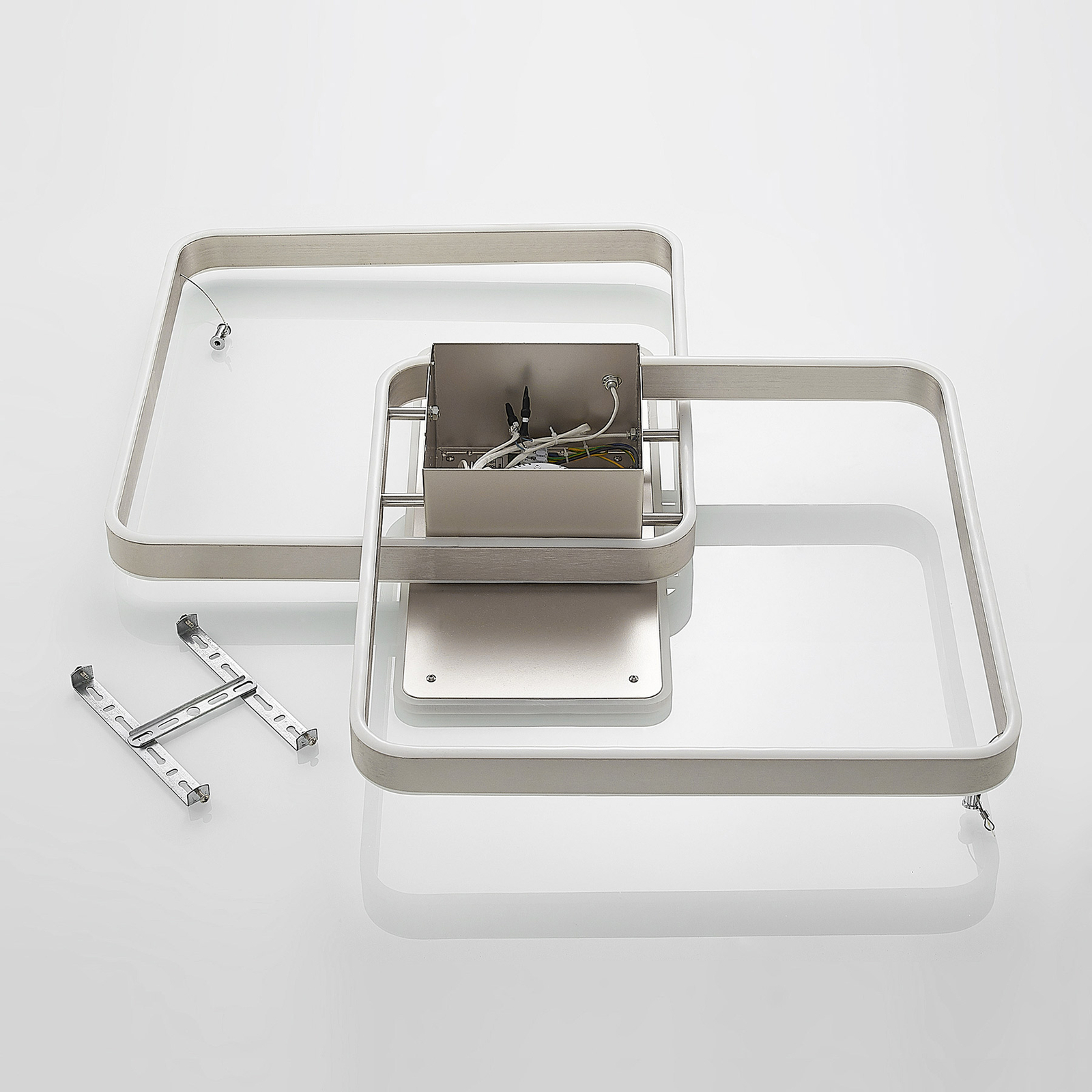 Lucande Kadira -LED-kattovalaisin 70 Cm, Nikkeli - Image 8