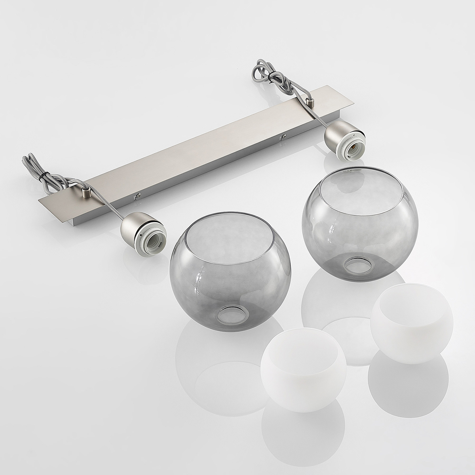 Lucande Kaiya -riippuvalo Lasia, 2-lamppuinen - Image 7