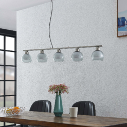 Lucande Kaiya -riippuvalo Lasia, 5-lamppuinen