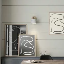 Lucande Kalinda -seinälamppu, Betonivarjostin, Puu