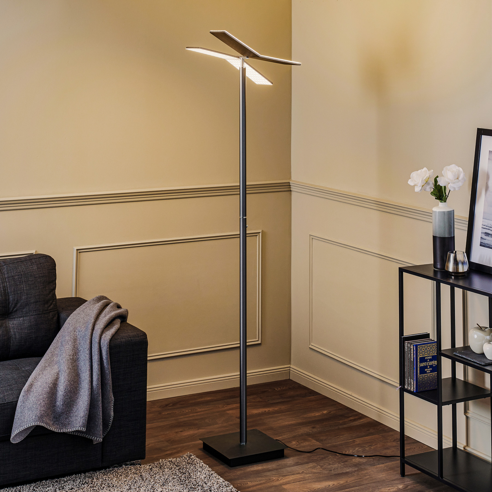 Lucande Kamari -LED-lattiavalo, Antras., Lukuvarsi - Image 7