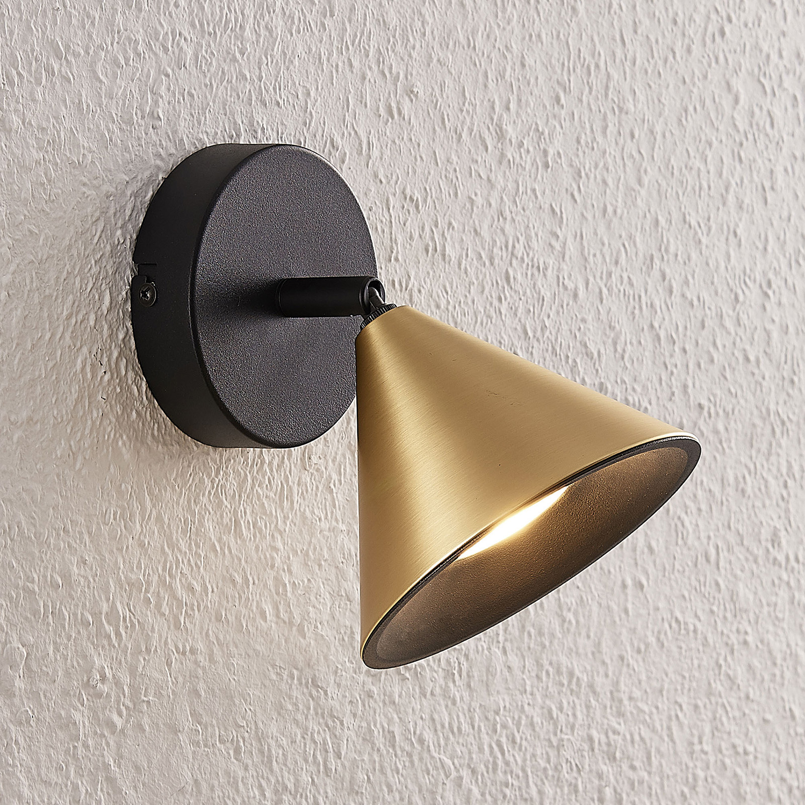 Lucande Kartio -kattovalaisin, 1-lamp., Messinki - Image 4