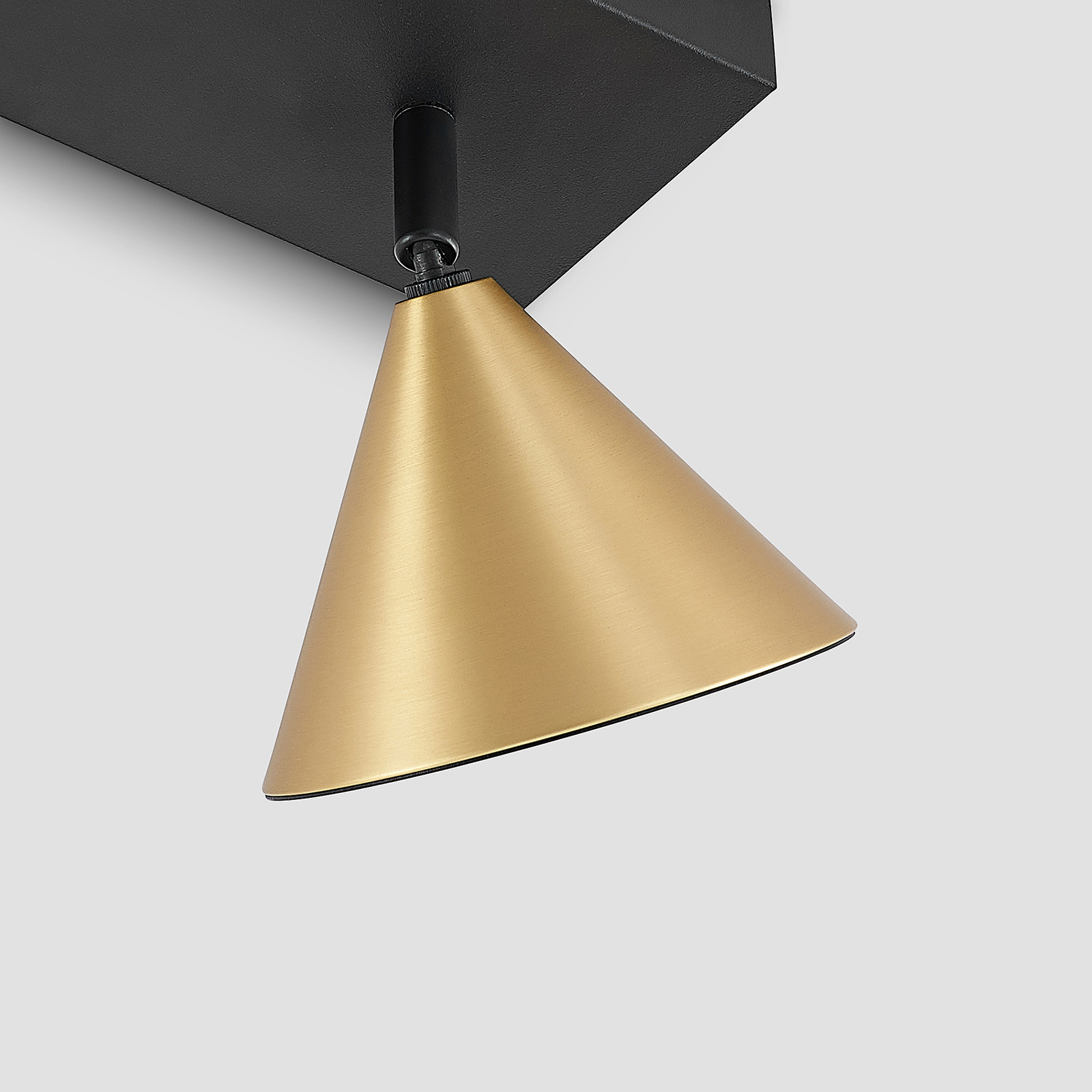 Lucande Kartio -kattovalaisin, 2-lamp., Messinki - Image 5