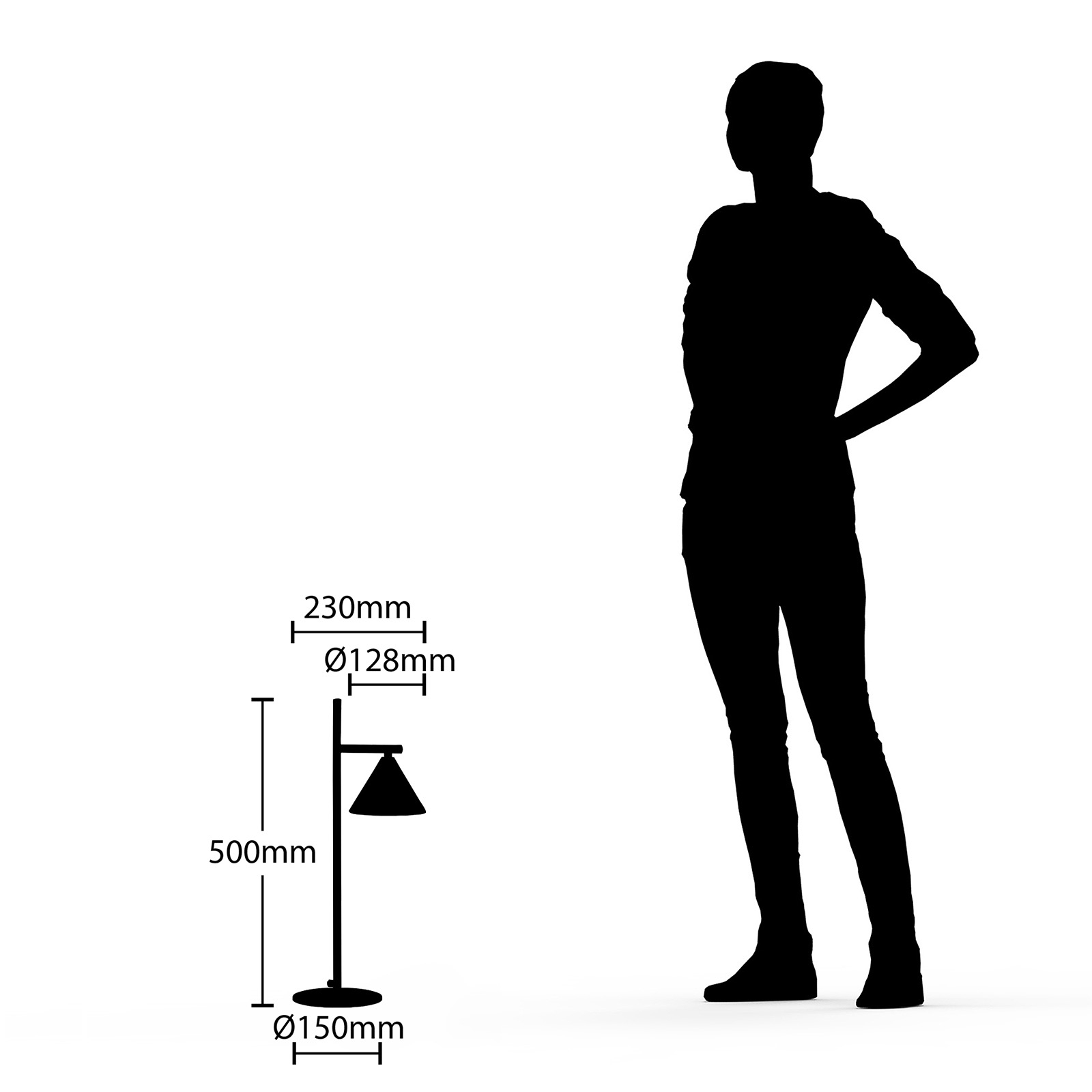 Lucande Kartio -pöytävalaisin, Messinki - Image 7