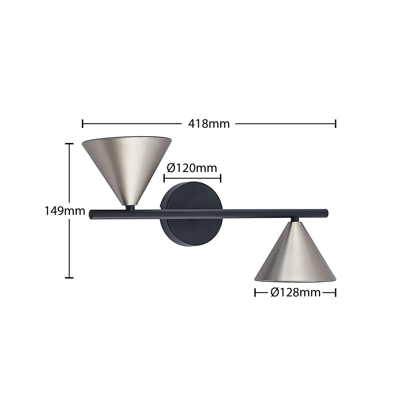Lucande Kartio -seinälamppu, 2-lamppuinen, Up Down - Image 4
