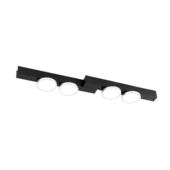 Lucande Kellino -kattovalaisin 4-lamppuinen, Musta