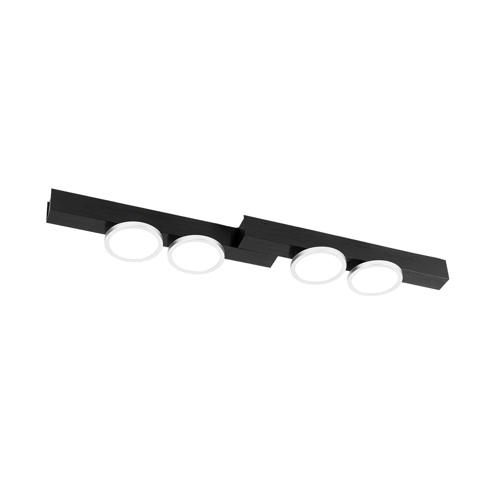 Lucande Kellino -kattovalaisin 4-lamppuinen, Musta