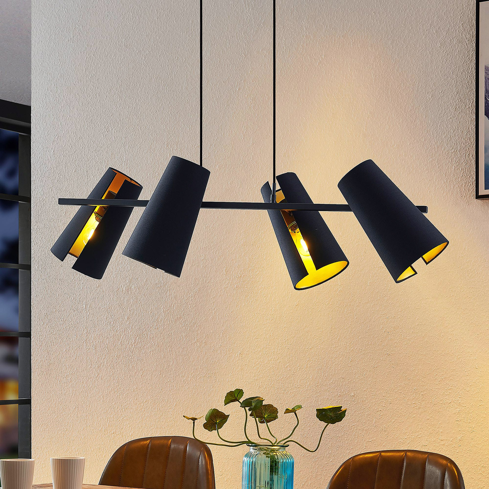 Lucande Kemoni -riippuvalaisin, 4-lamppuinen - Image 9