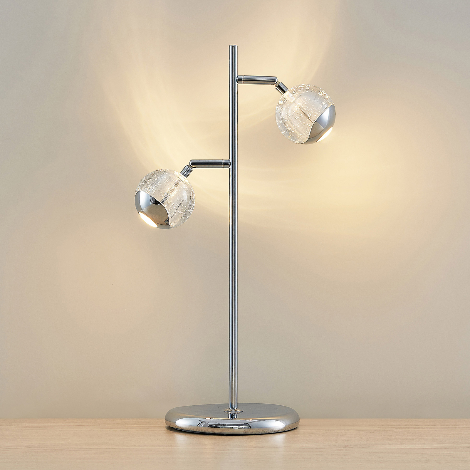 Lucande Kilio -LED-pöytälamppu, Himmennys, Kromi - Image 4