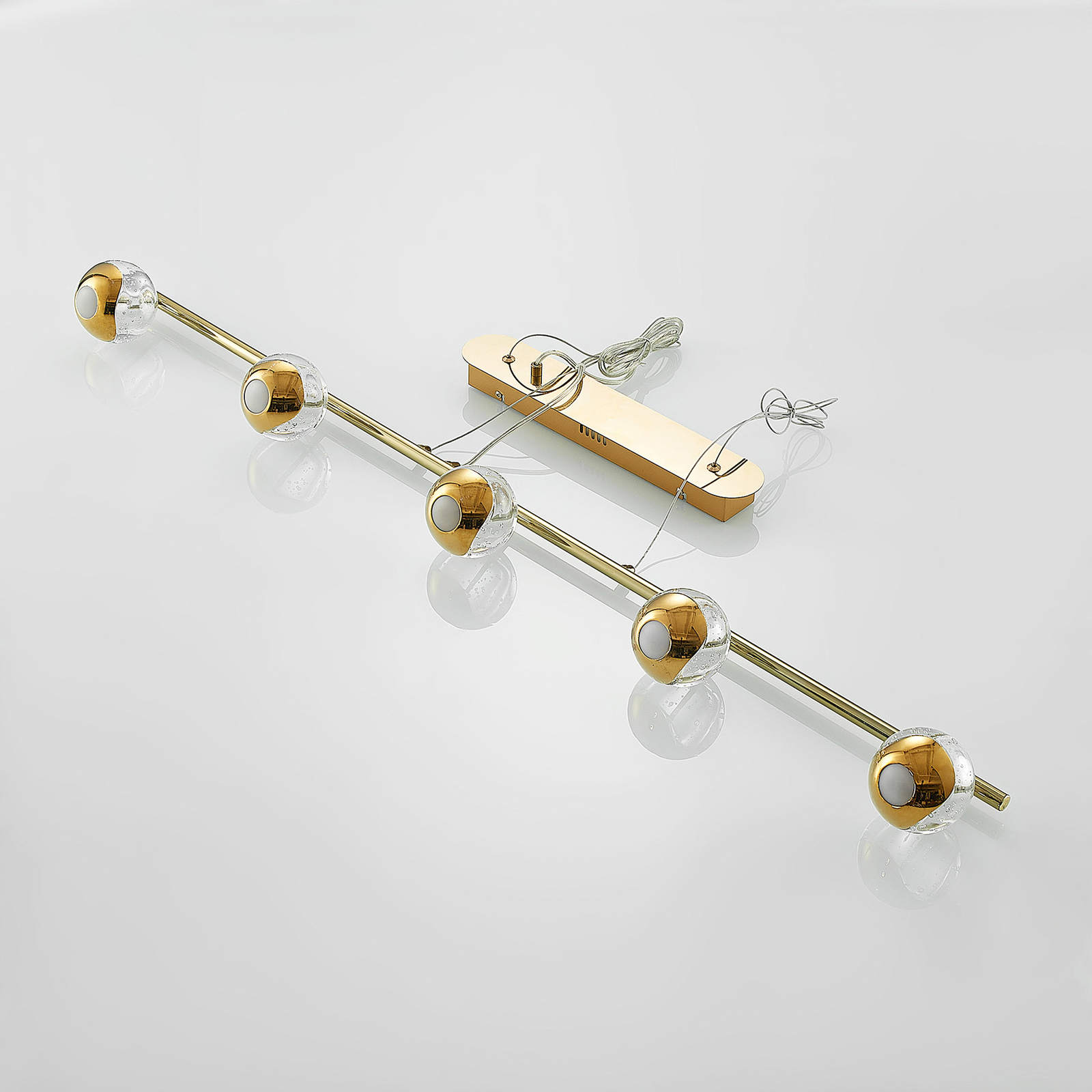 Lucande Kilio -LED-riippuvalo, 5-lamppuinen, Kulta - Image 7