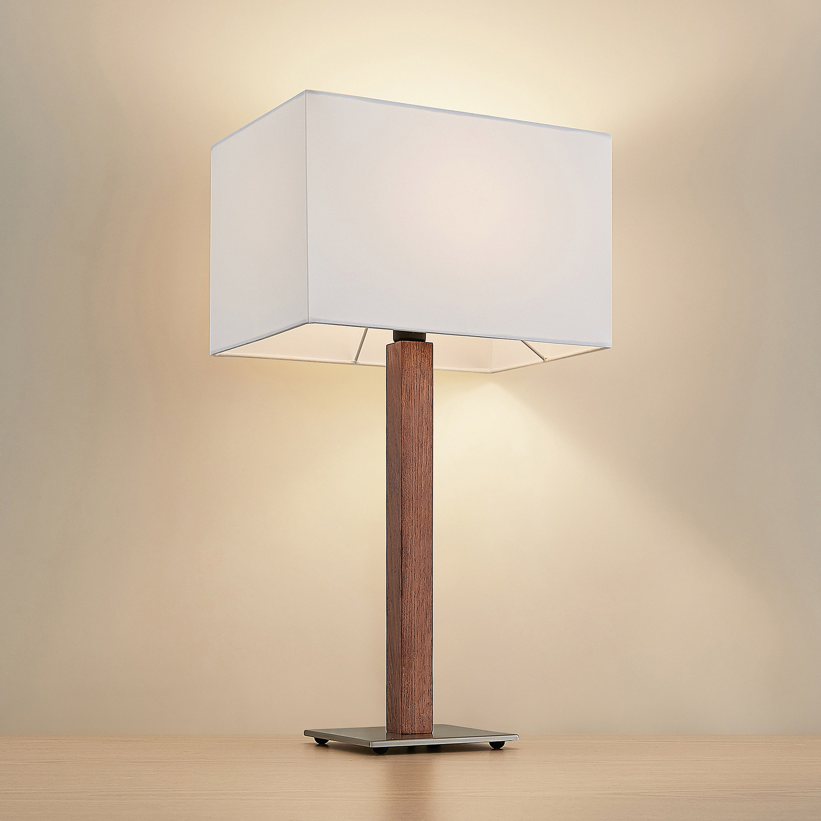 Lucande Larkira -pöytälamppu, Kulmikas, Valkoinen - Image 4