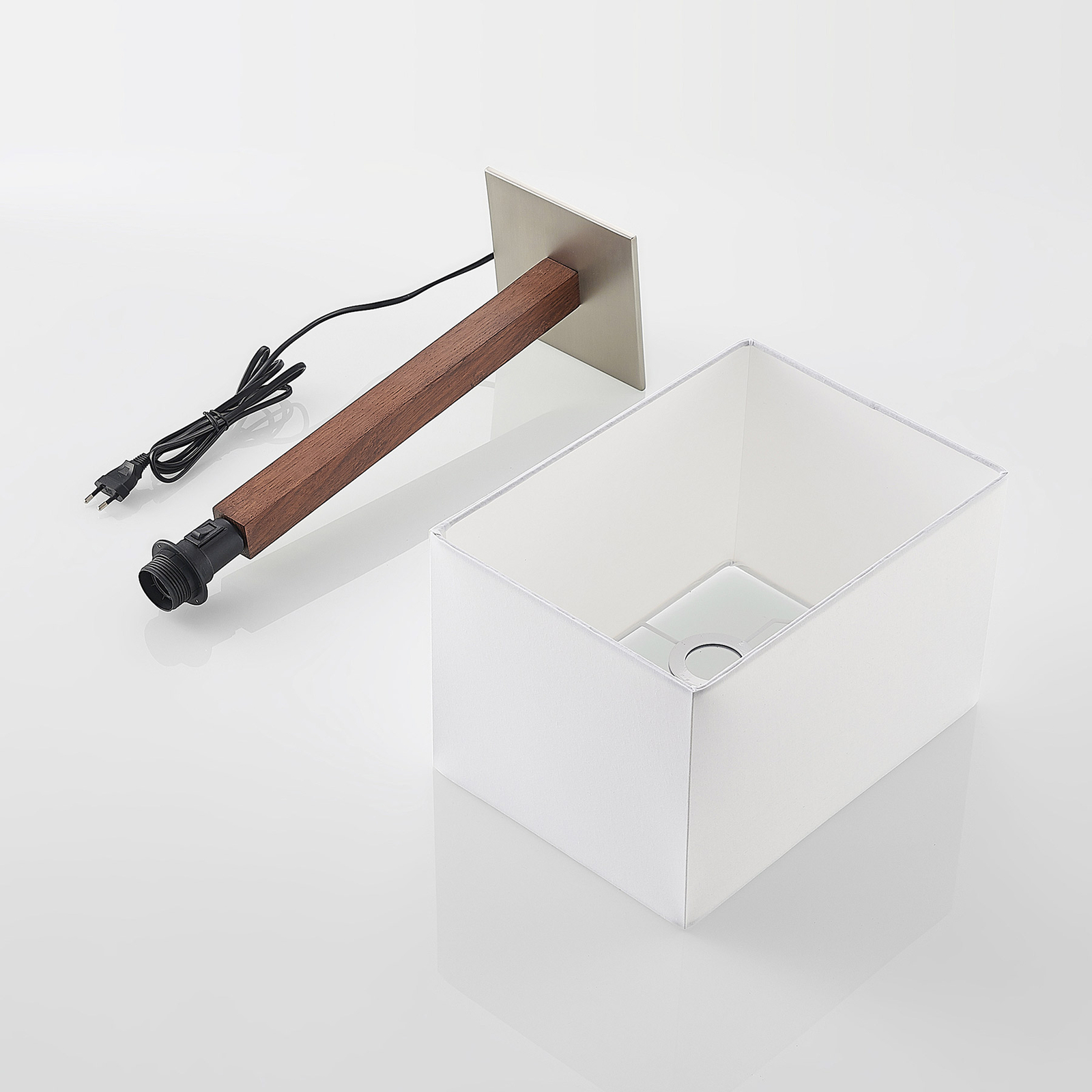 Lucande Larkira -pöytälamppu, Kulmikas, Valkoinen - Image 8